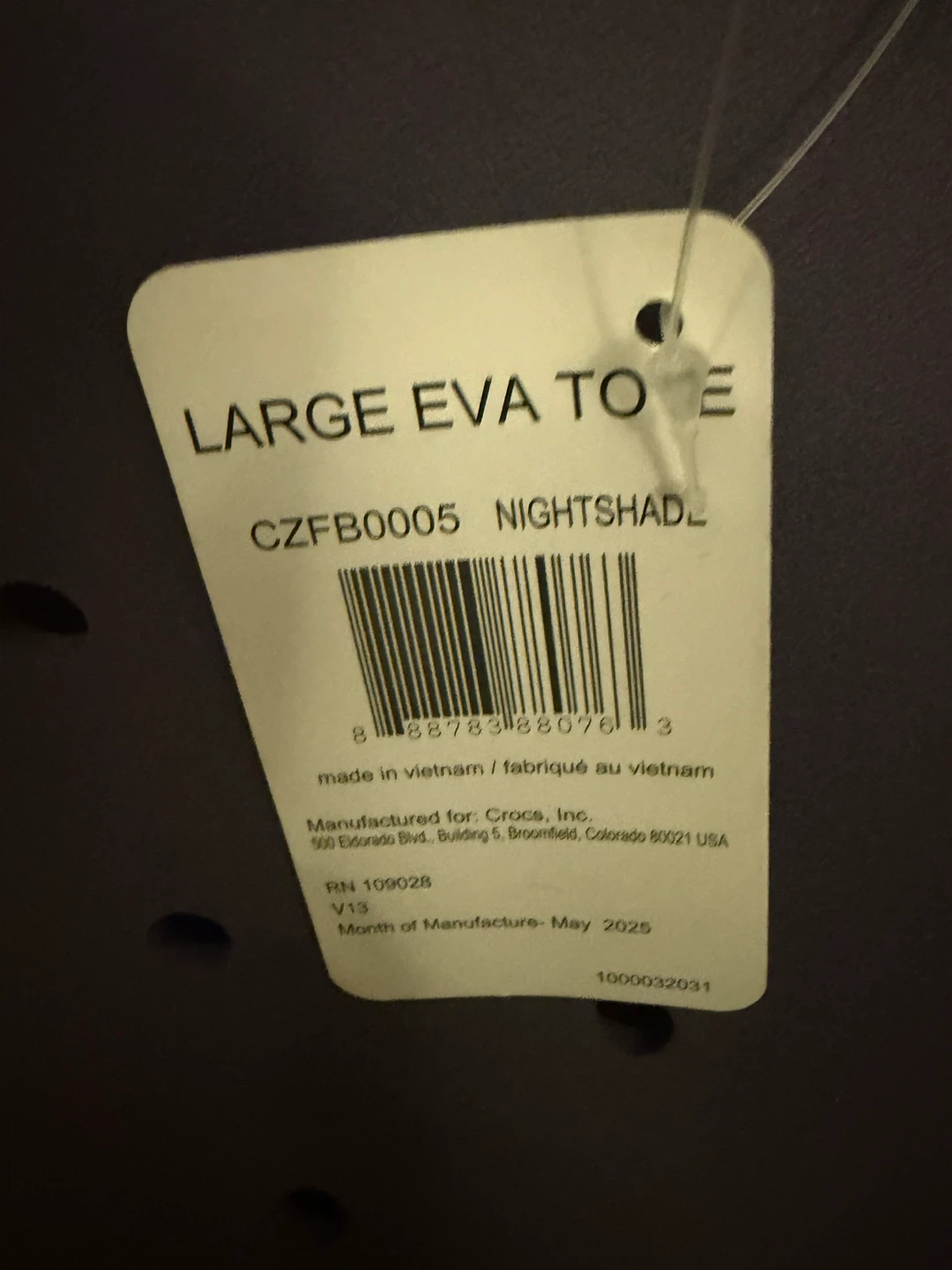 Crocs Large EVA Tote Bag - Nightshade - photo 3