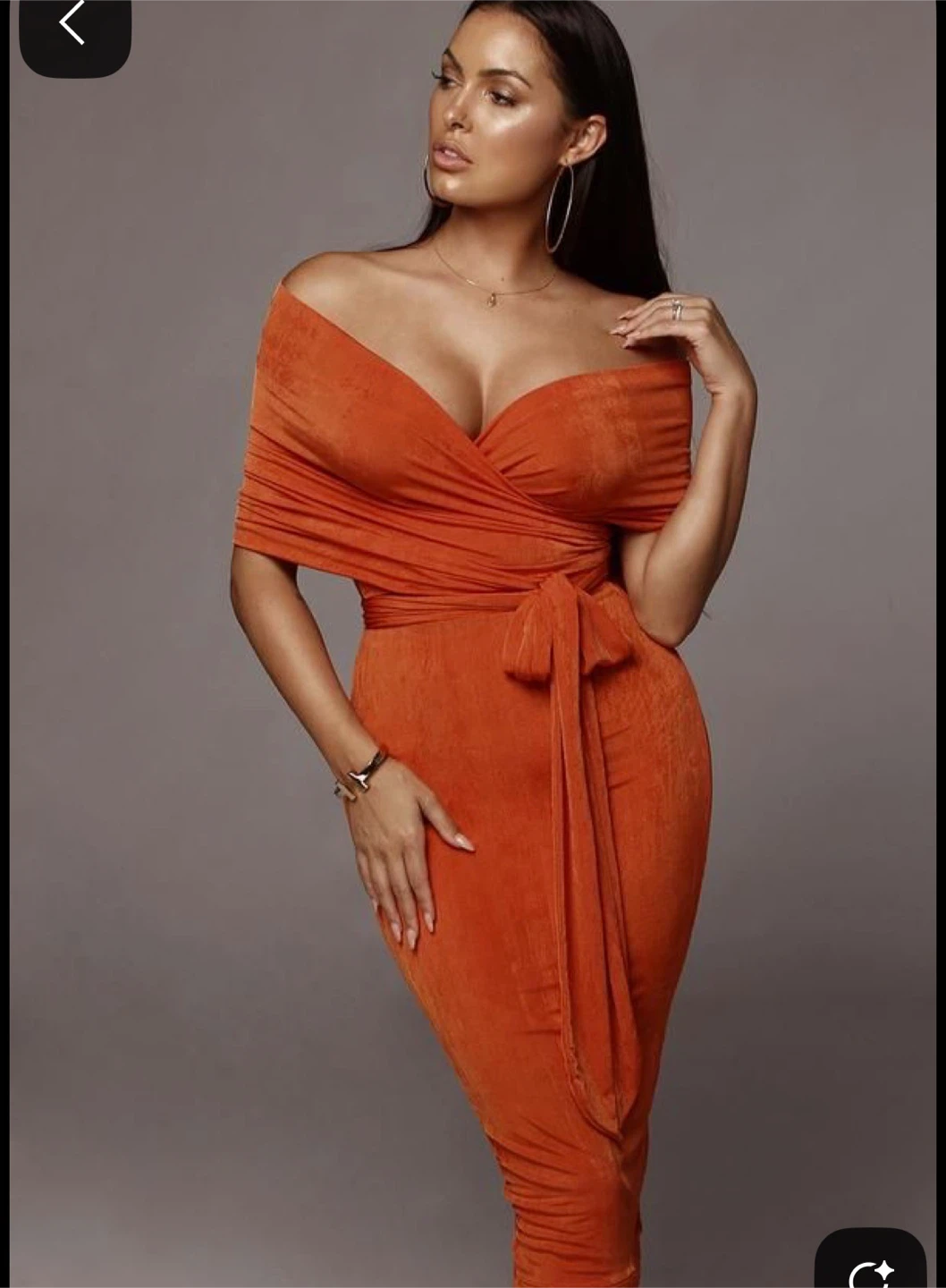 Multiway Red Off-the-Shoulder Midi Dress - photo 3