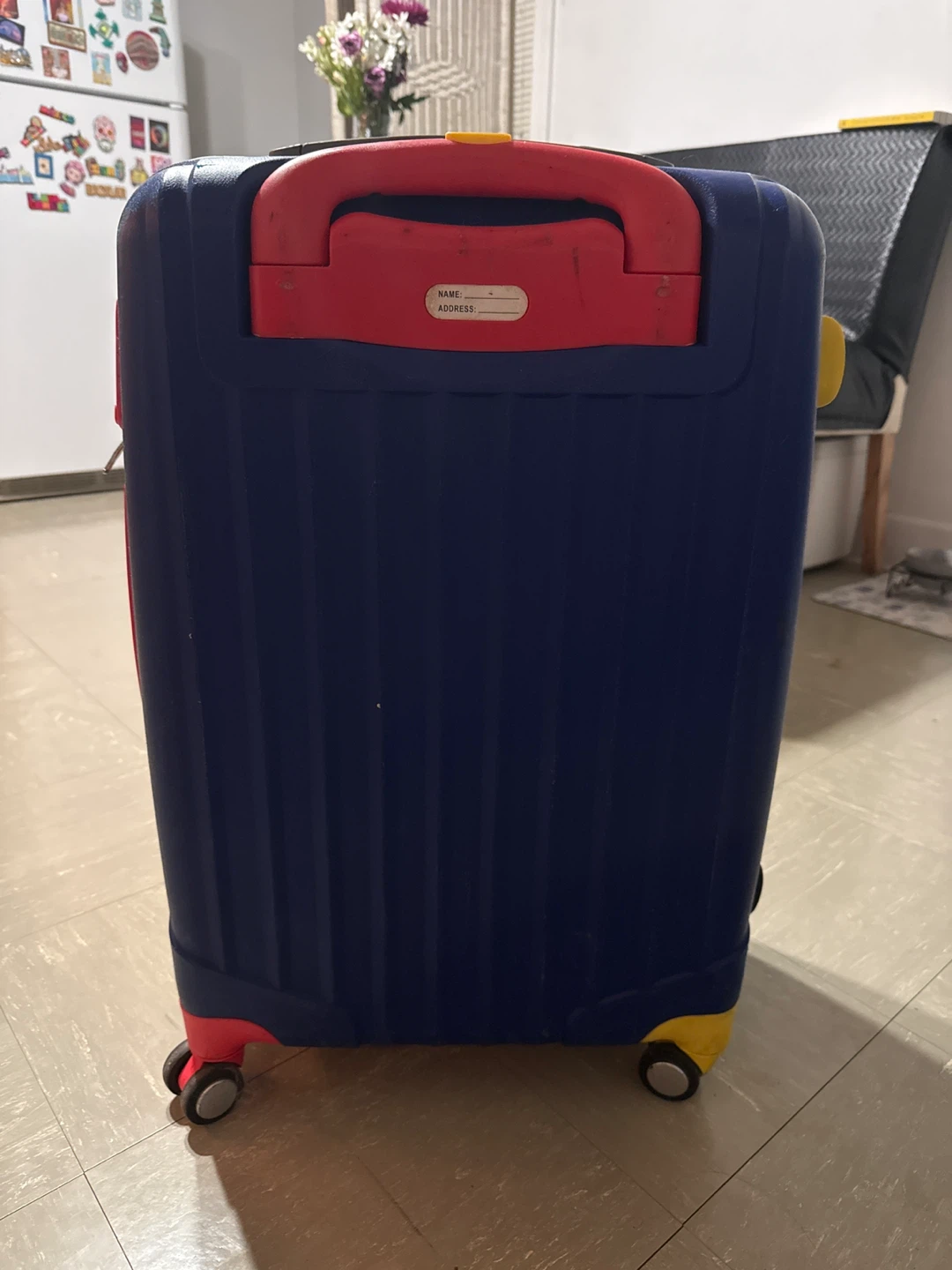 Blue medium size rolling suitcase - photo 2