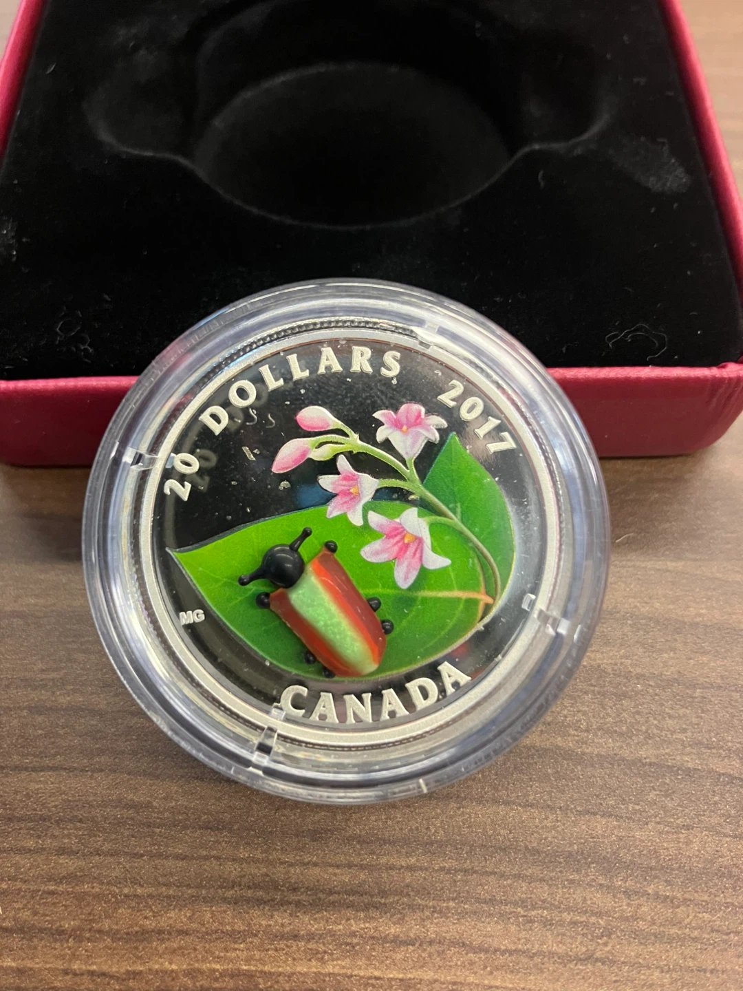 2017 Canadian $20 Fine Silver Coin Dogbane beetle