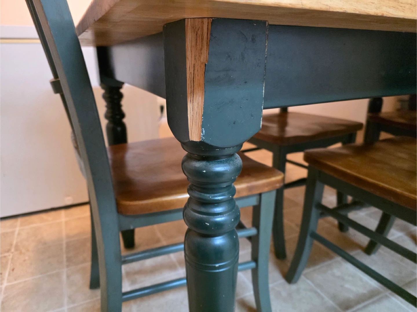 Wooden Dining Table Set with 4 Chairs - photo 4