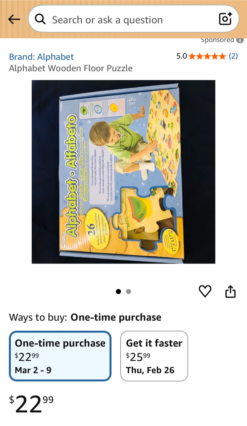 Alphabet Wooden Floor Puzzle - MONTOY - photo 2