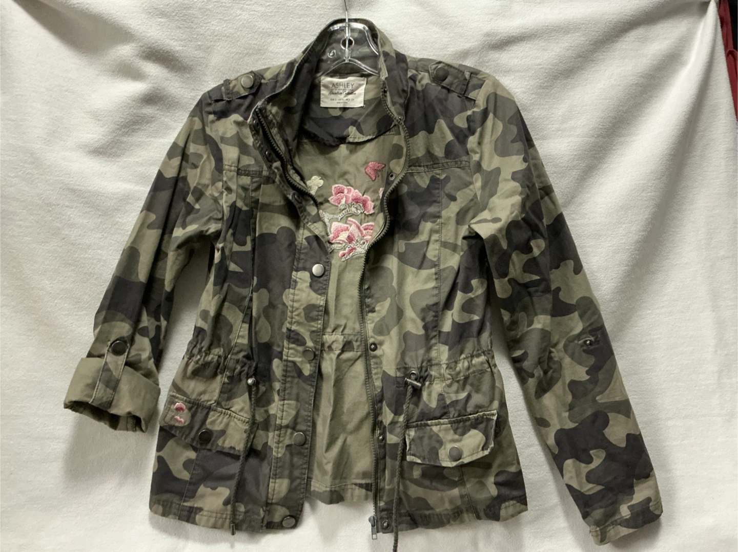Ashley Camouflage utility jacket,pink flower