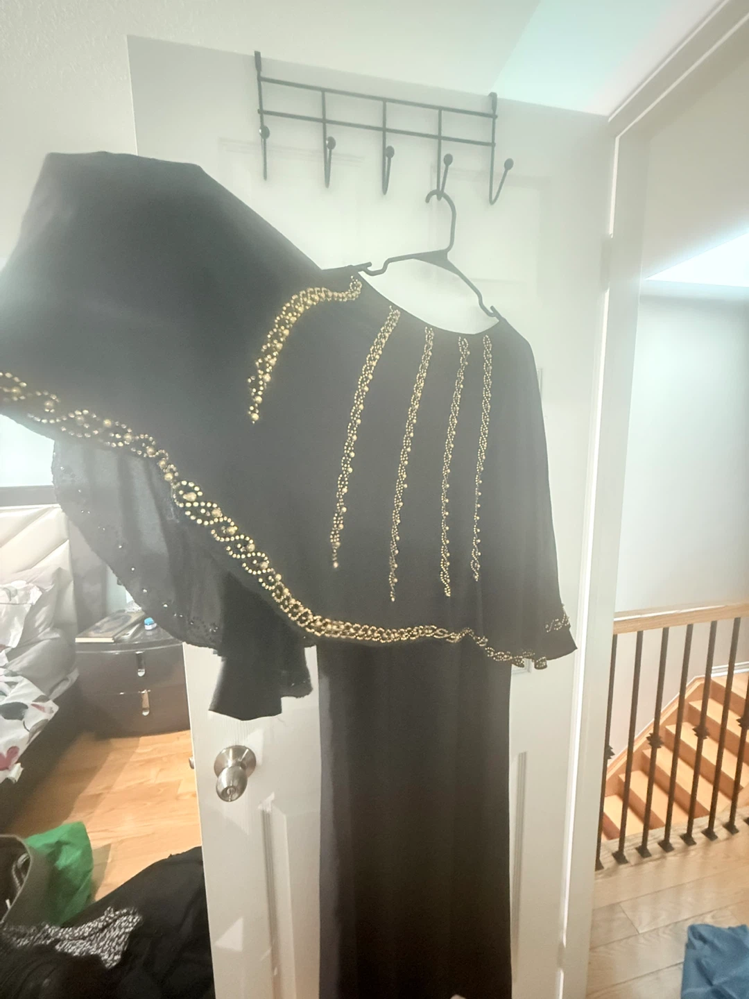Black Kaftan with Gold Embellishments Size 56 - photo 3