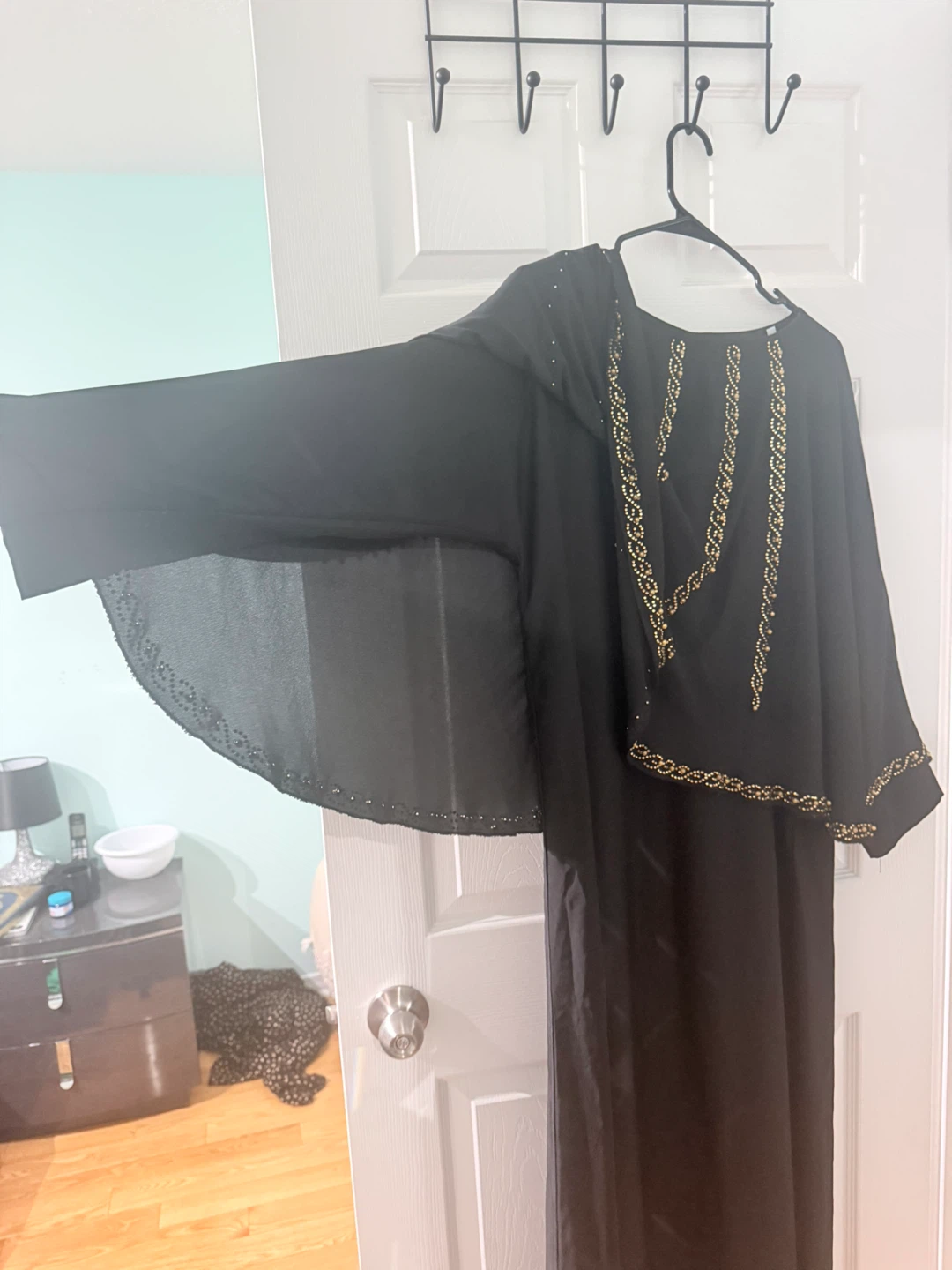 Black Kaftan with Gold Embellishments Size 56 - photo 2