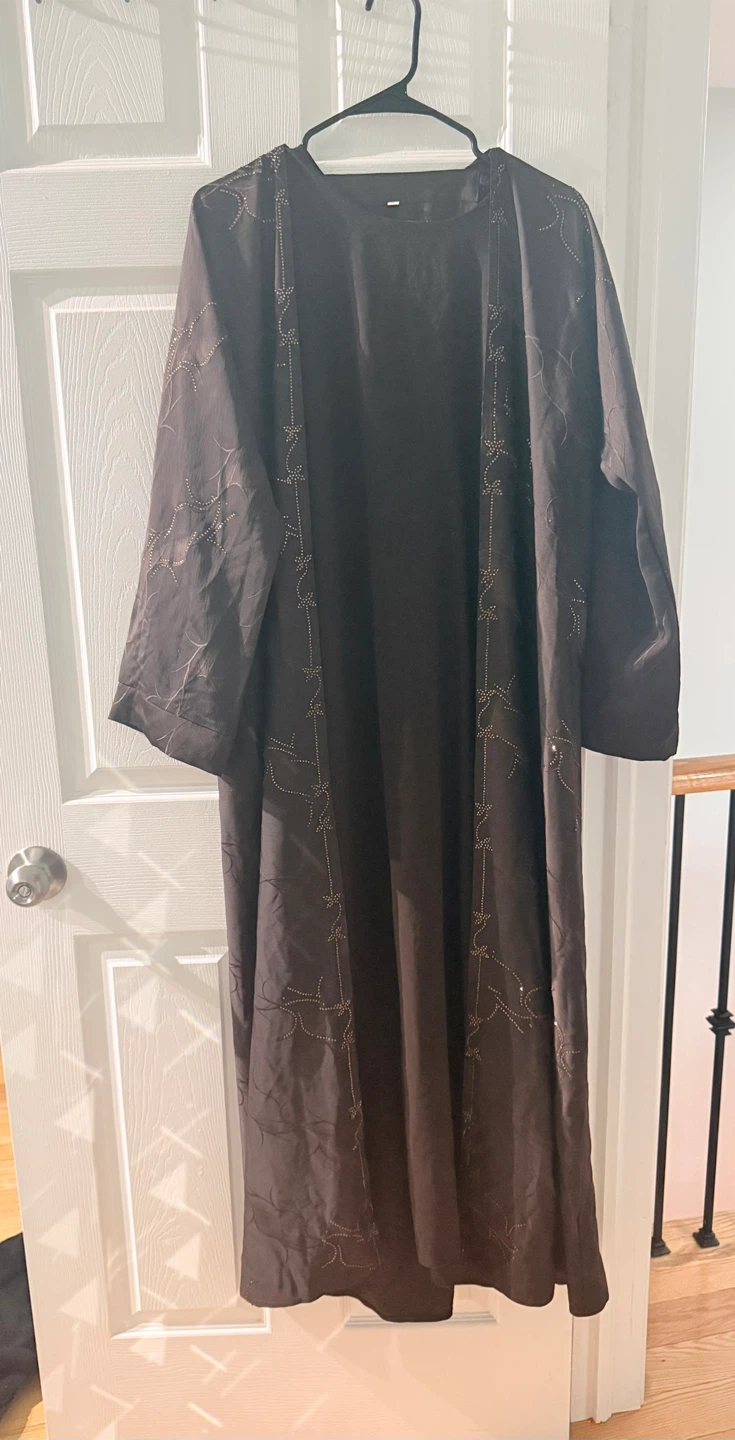 Brown Abaya with Embellishments