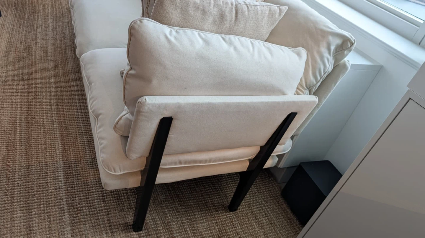 Floyd Sofa 1.0 Cream 3-Seater Sofa with Black Legs - photo 4
