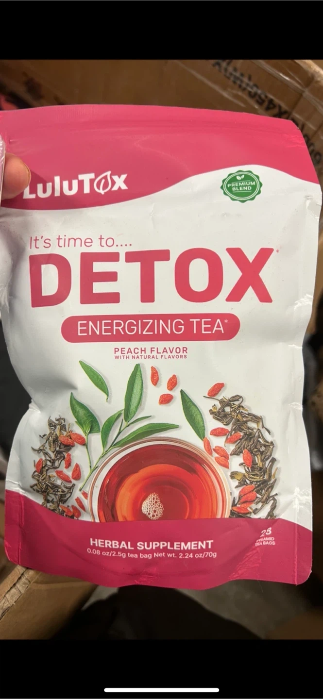 LuluTox Detox Energizing Tea - Peach Flavor