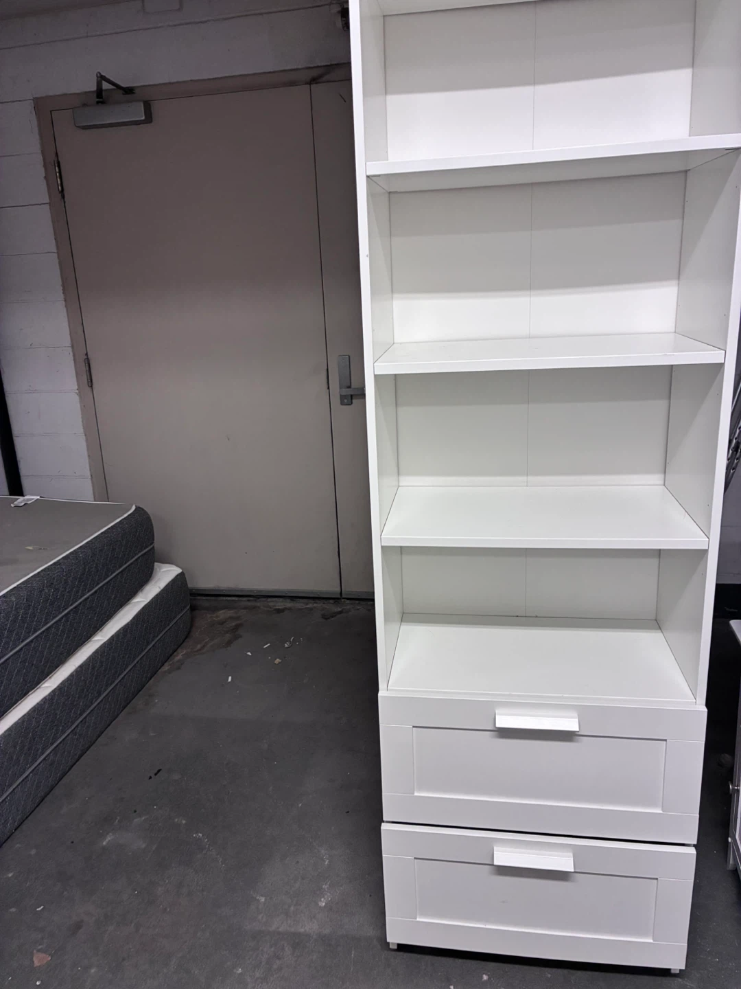 White Bookshelf with Drawers - photo 4