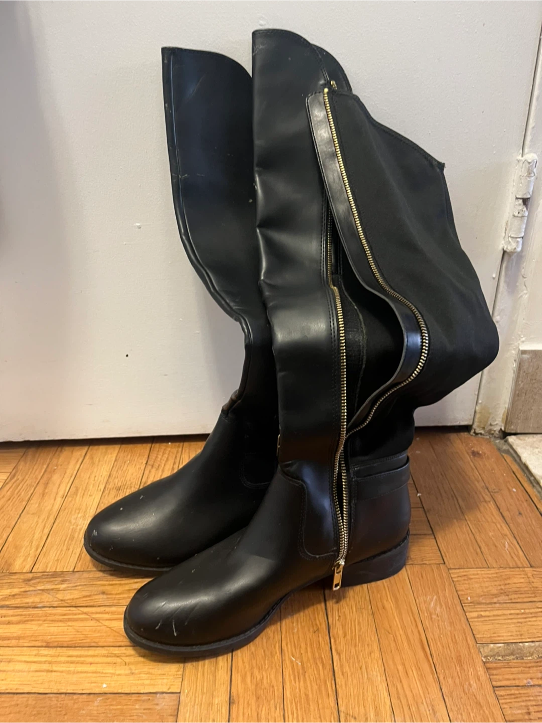 Black Knee-High Boots