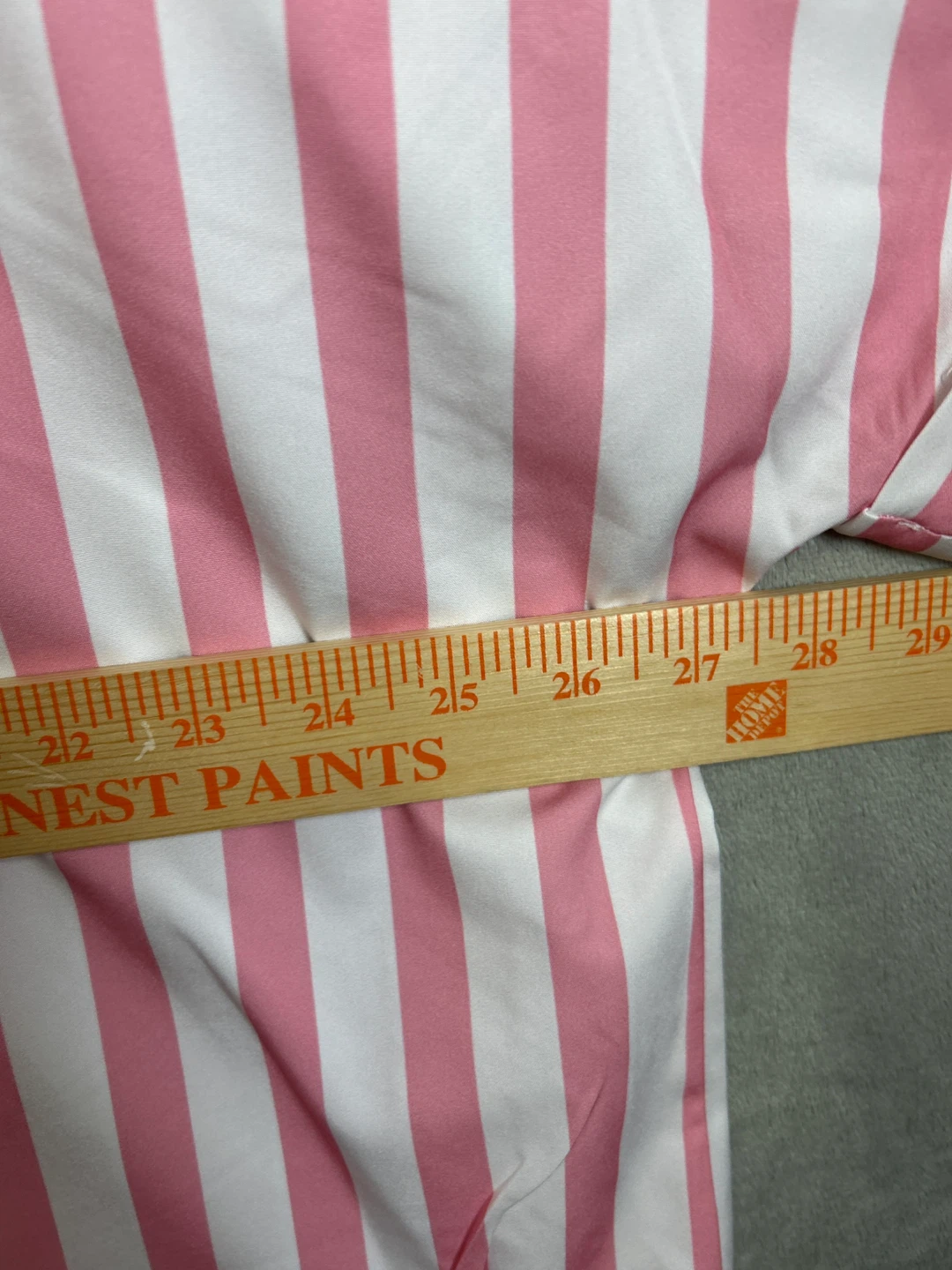 Pink and White Striped Button-Up Shirt - Size L - photo 4