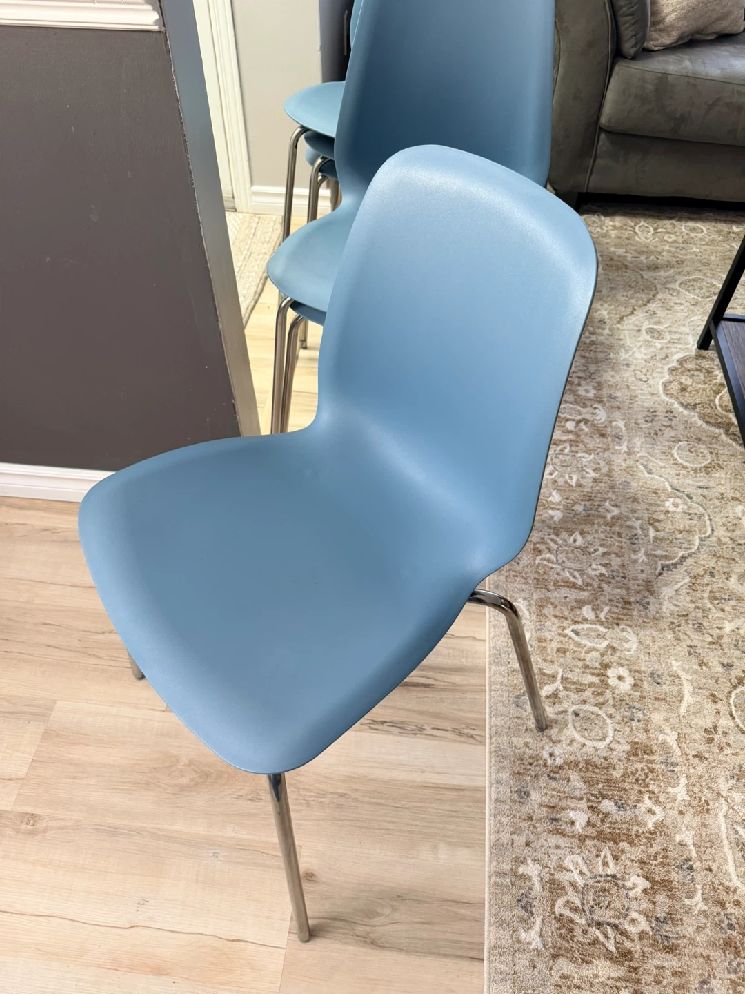 Ikea Stackable Blue Dining Chairs (Set of 6) - photo 2