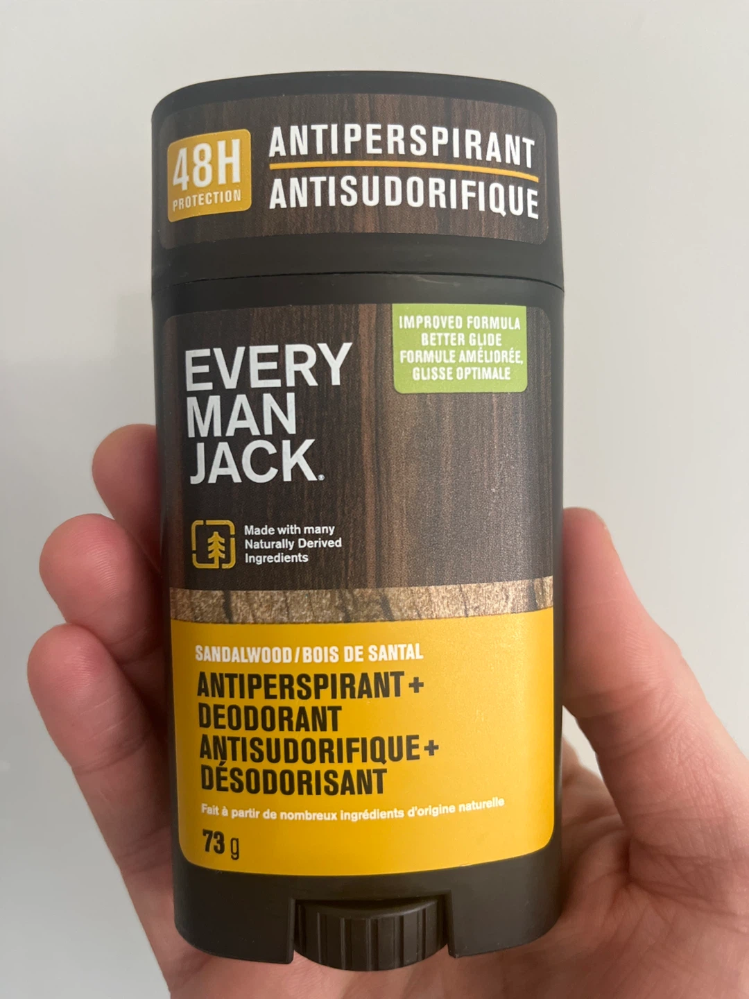 NEW Every Man Jack Sandalwood Antiperspirant Deodorant 73g