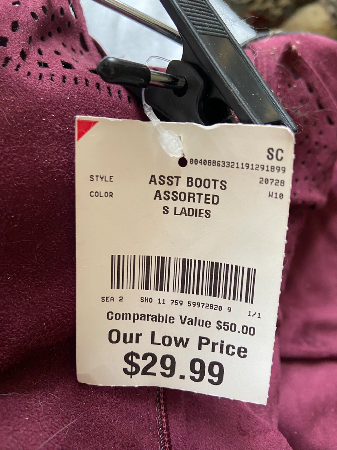 Women's Burgundy "Asst Boots" Size 7.5 - photo 4