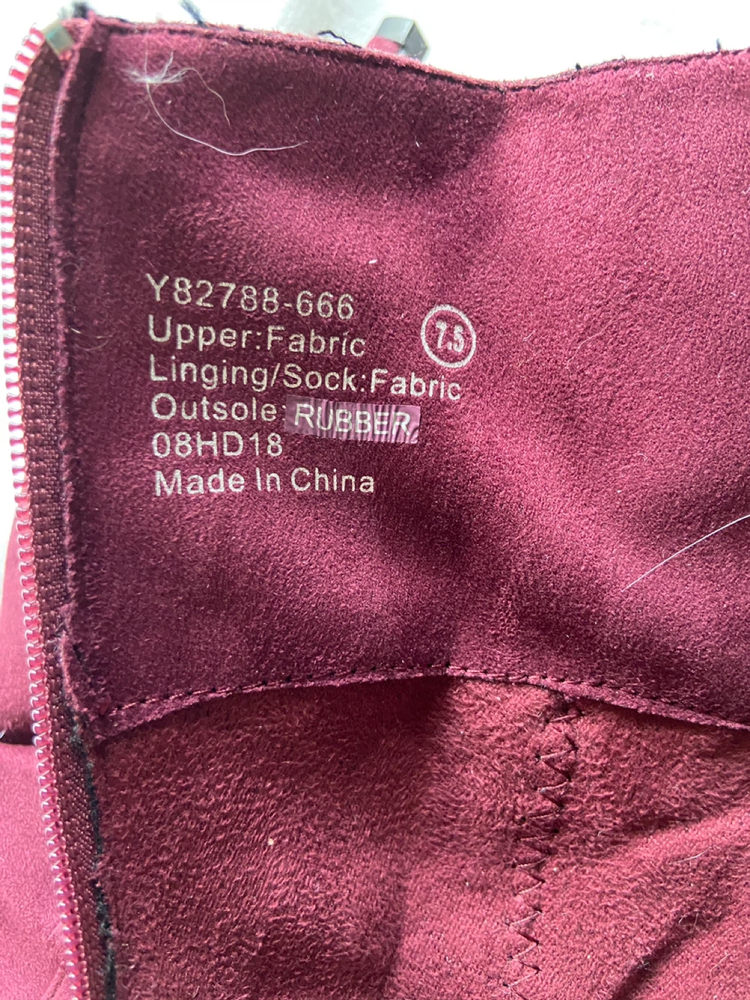 Women's Burgundy "Asst Boots" Size 7.5 - photo 3