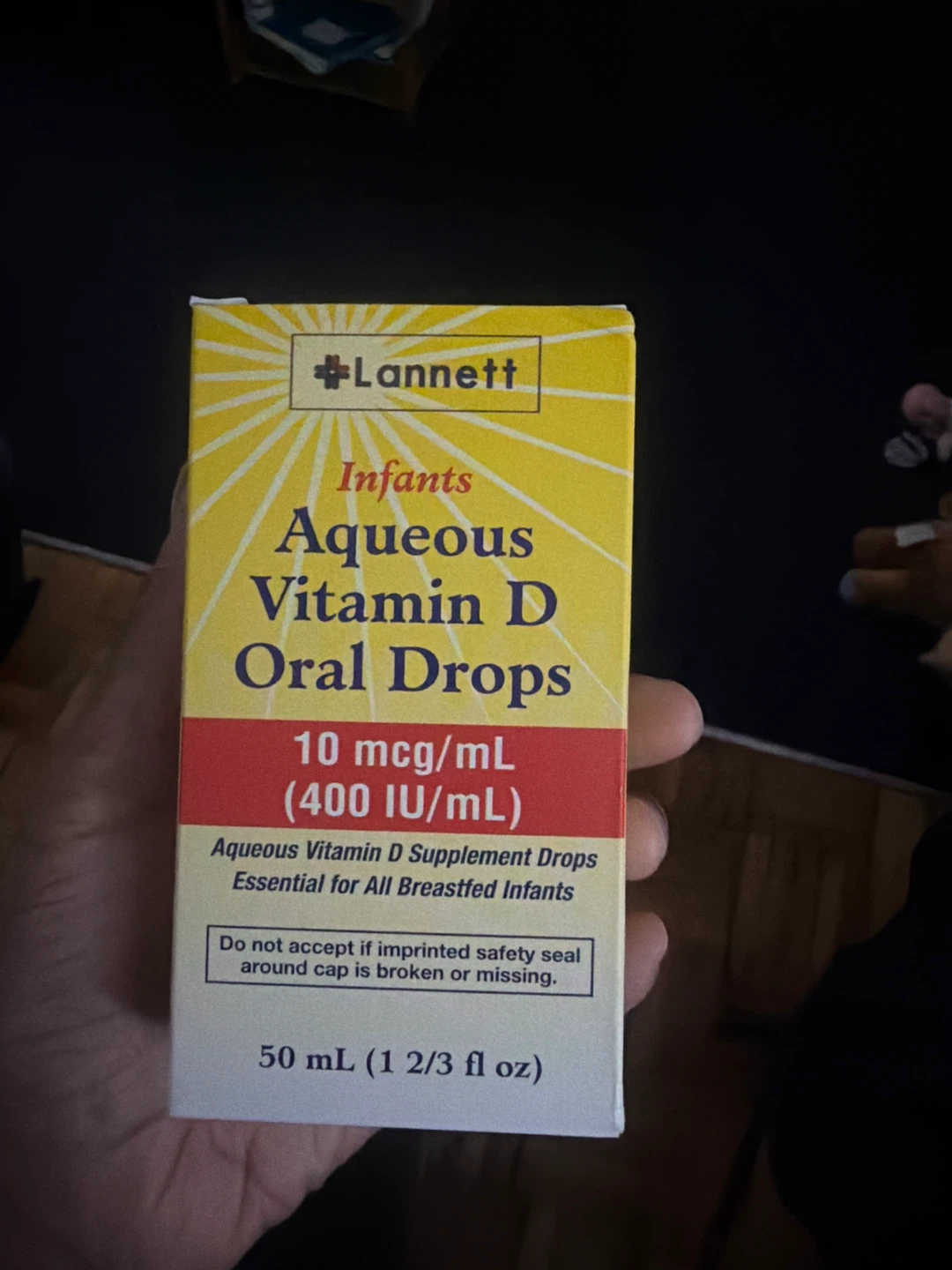 Lannett Infants Aqueous Vitamin D Oral Drops, 50 mL