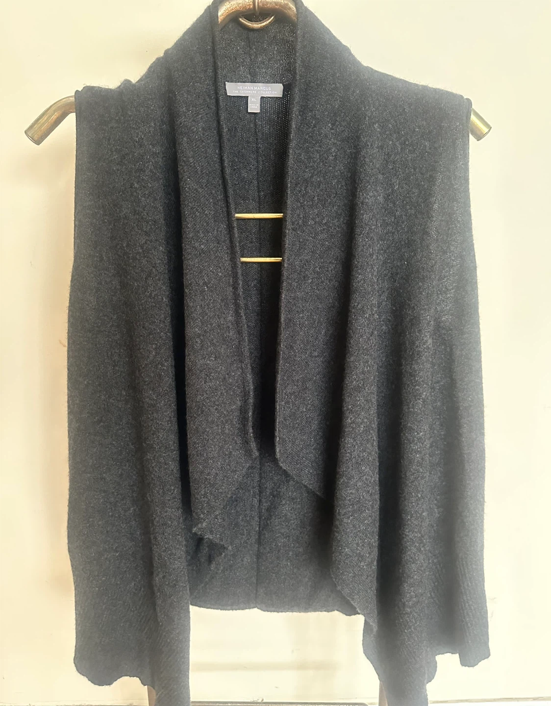 Cardigan sleeve less Grey  - XL