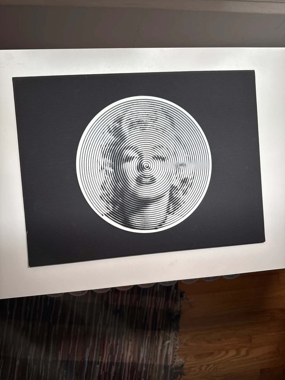 Abstract Spiral Portrait Art Print 3D