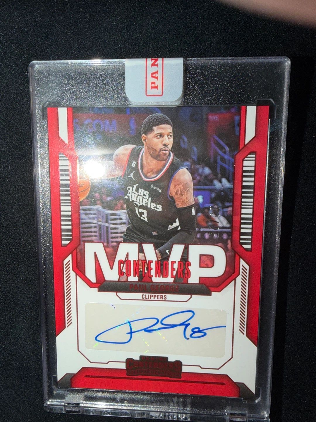 2023-24 Panini Contenders Paul George Autograph Basketball Card - photo 3