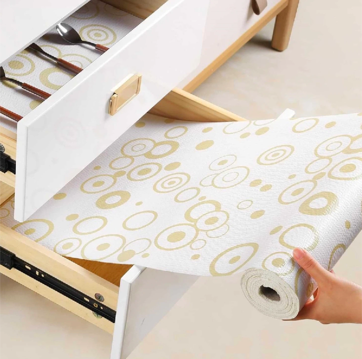 Kitchen Drawer Liner - Circles Pattern - 20 in x 20 ft - photo 2