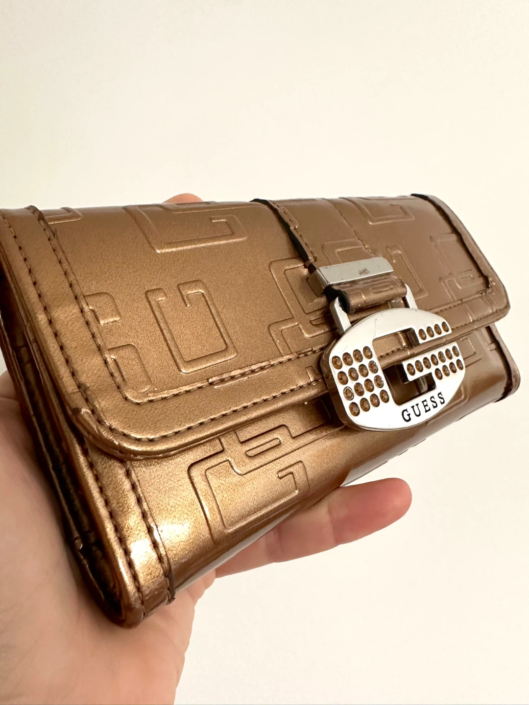 Guess Women's Brown Embossed Logo Wallet - photo 4