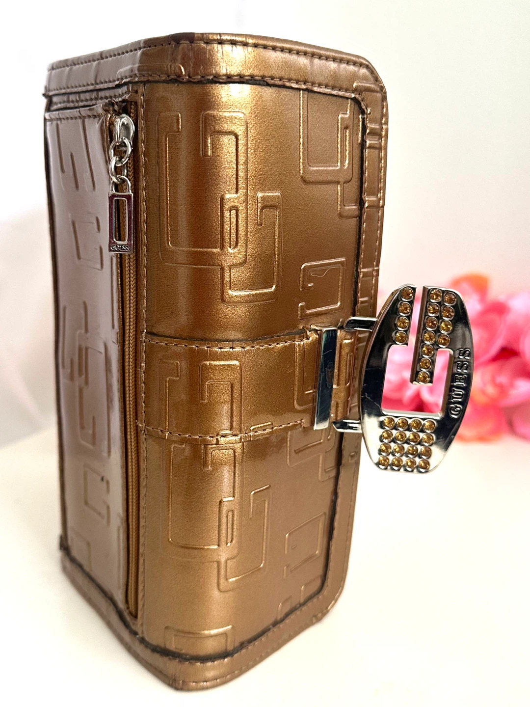 Guess Women's Brown Embossed Logo Wallet - photo 2