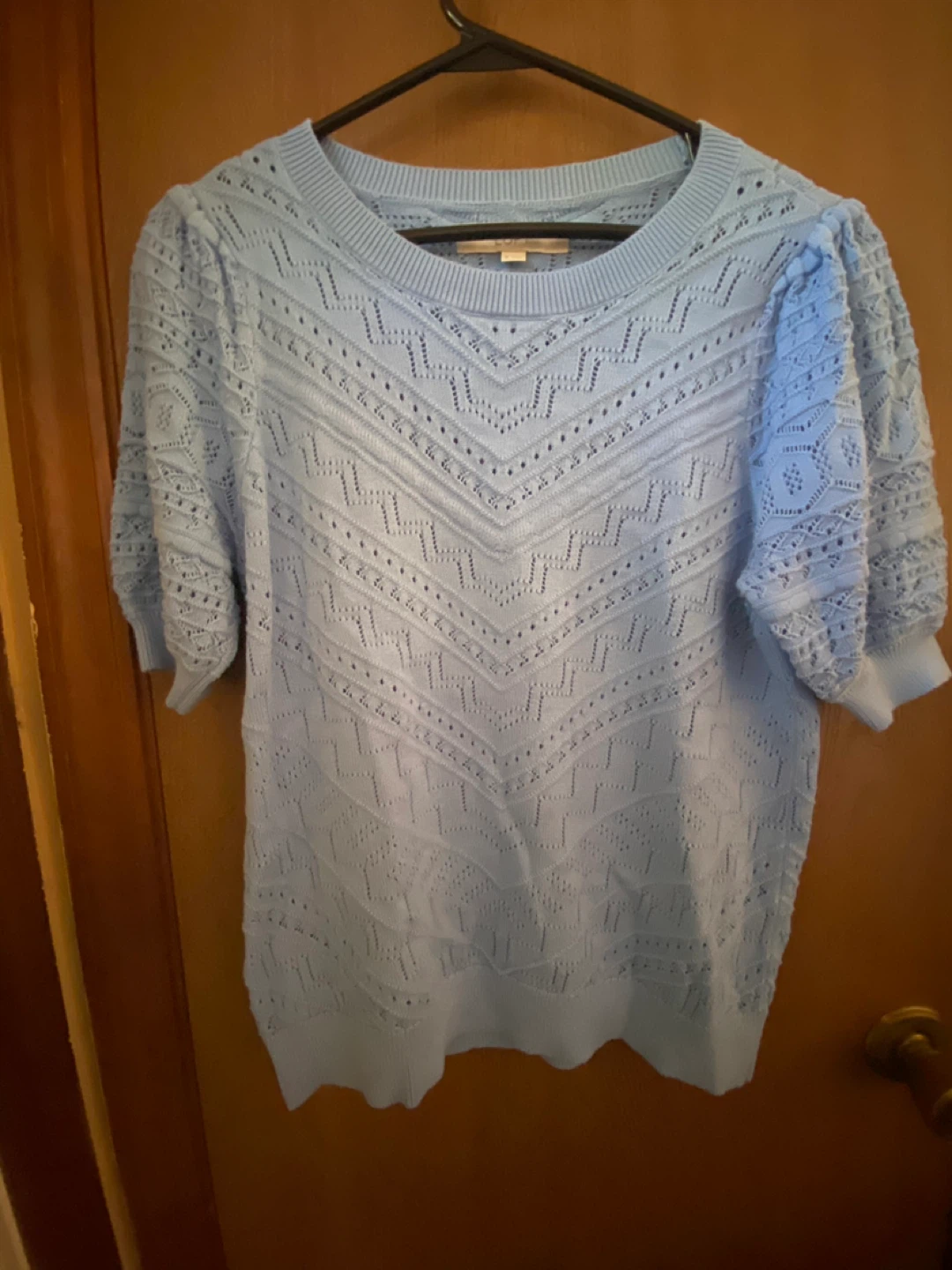 LOFT Women's Blue Knit Sweater Size M