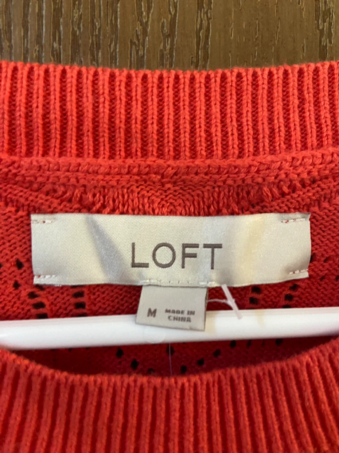 LOFT Orange Knit Sweater Size M - photo 2