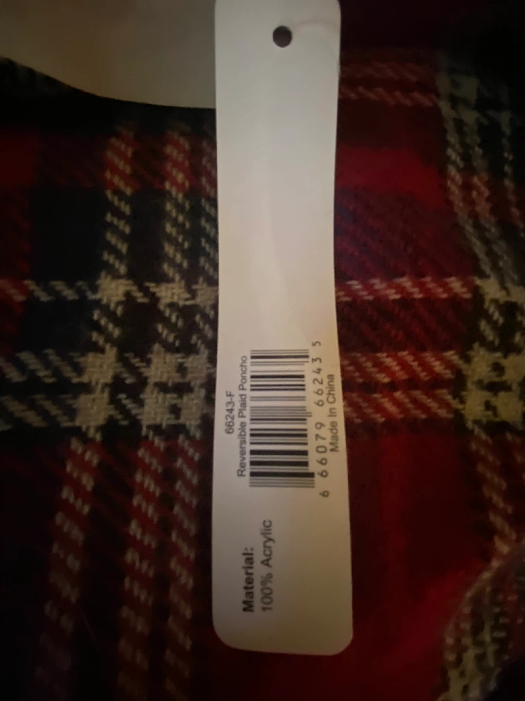 Mirabeau Reversible Plaid Poncho - photo 3