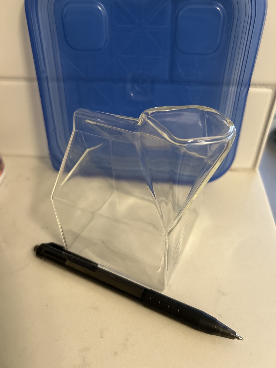 cute Glass Milk Carton Holder