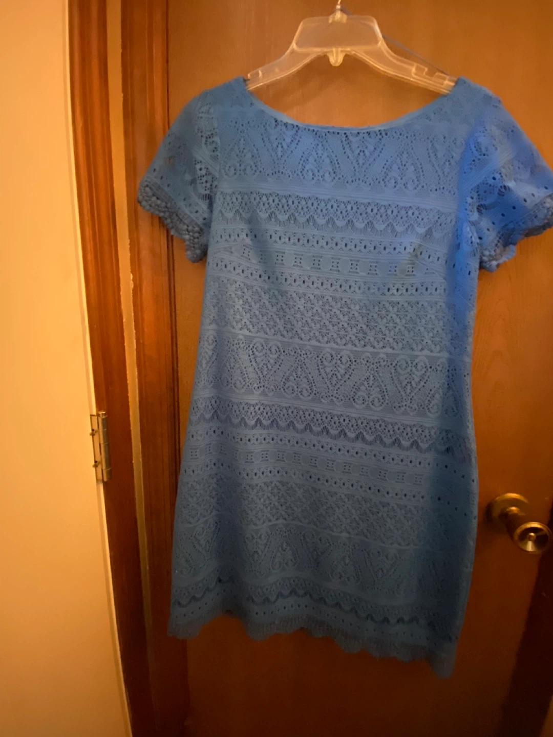 London Times Blue Lace Dress Size 6 - photo 2