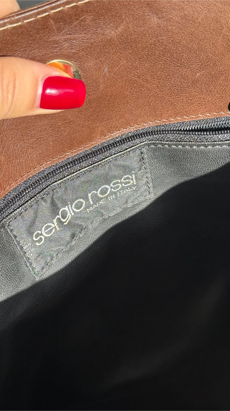 Sergio Rossi Brown Leather Tote Bag - photo 4