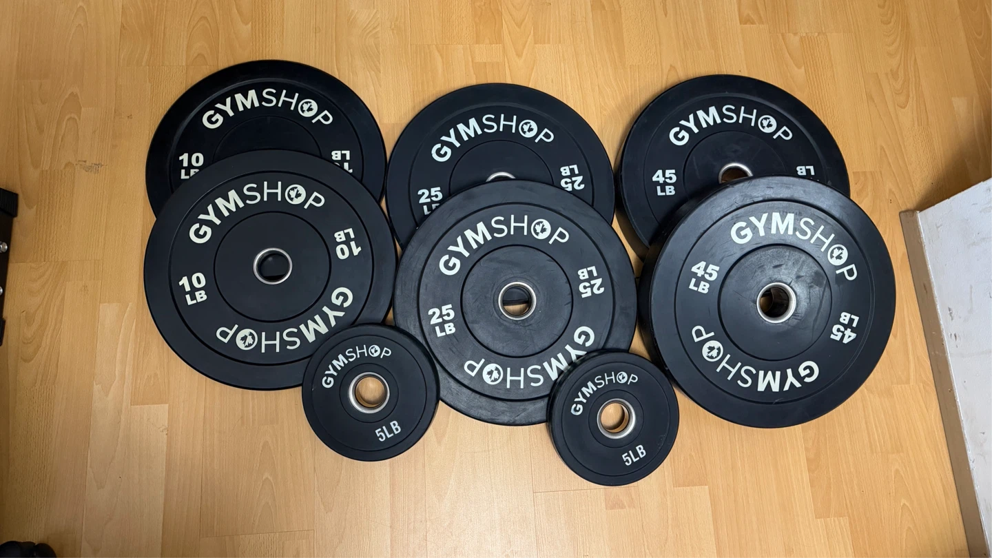 Gymshop Weight Plates (10lb, 25lb, 45lb, 5lb)