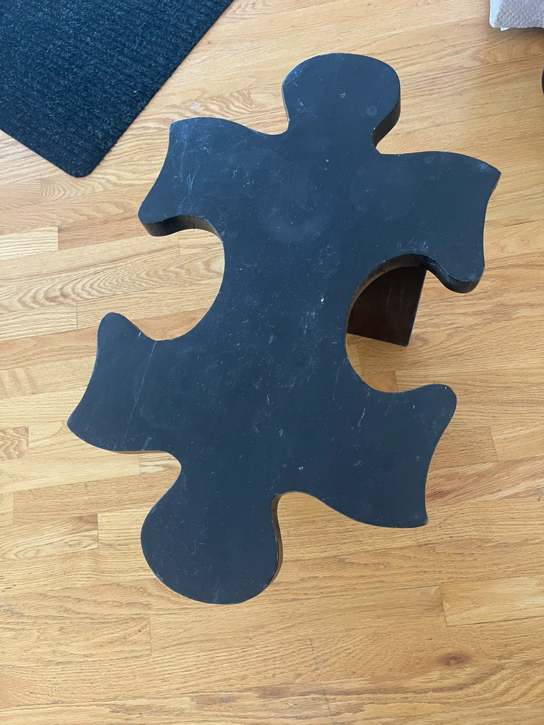 Black Puzzle Piece Side Table