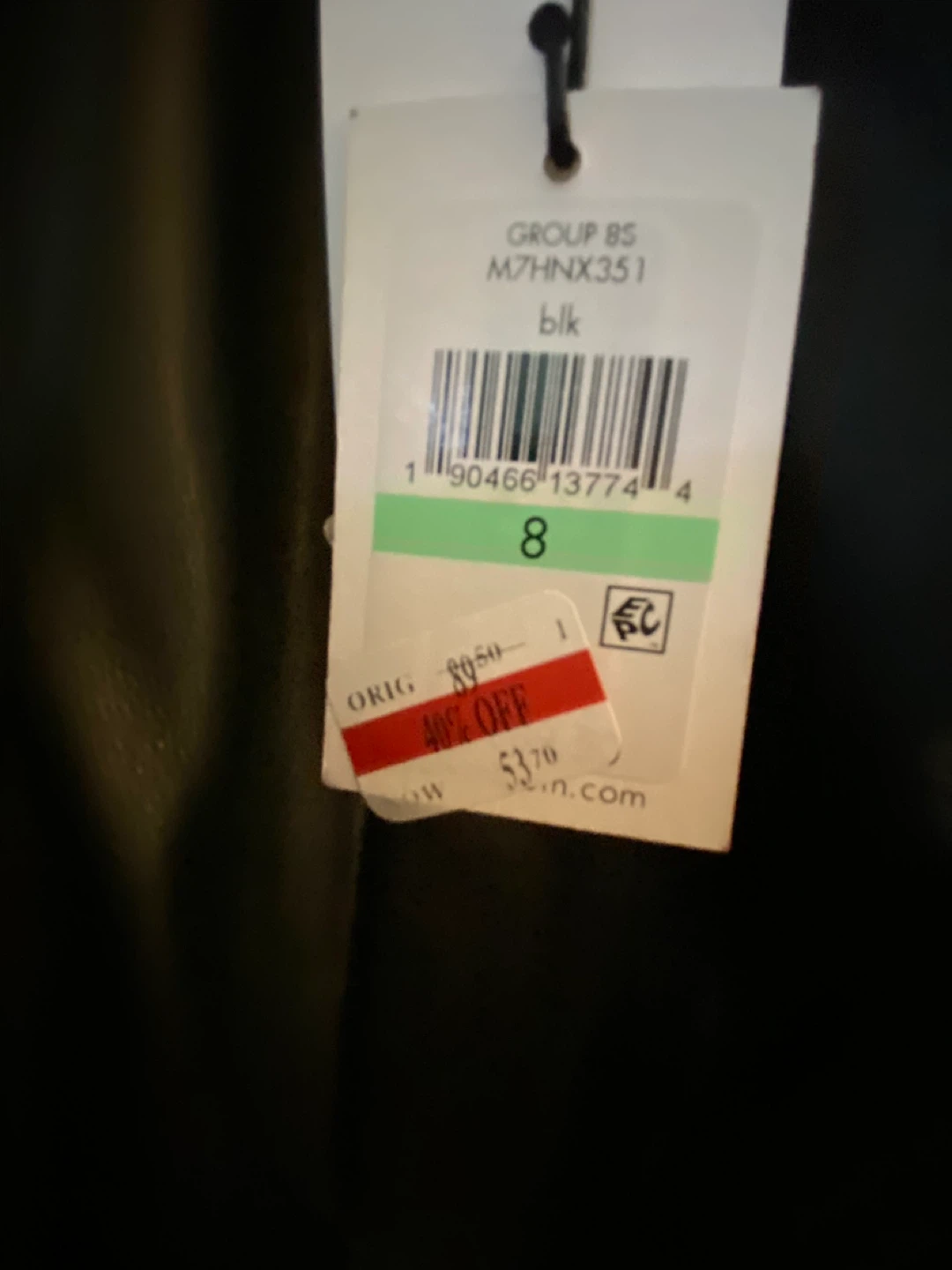 Calvin Klein Black Faux Leather Panel Skirt - Size 8 - photo 3