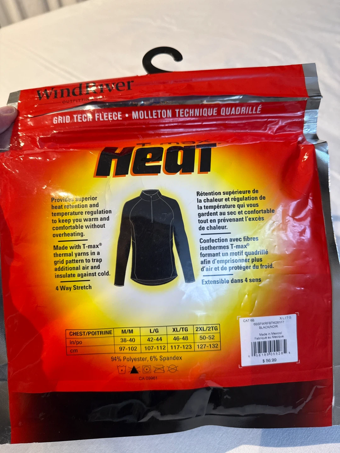 Wind River T-max Heat Grid Tech Fleece Long Sleeve Top XL/TG - photo 2