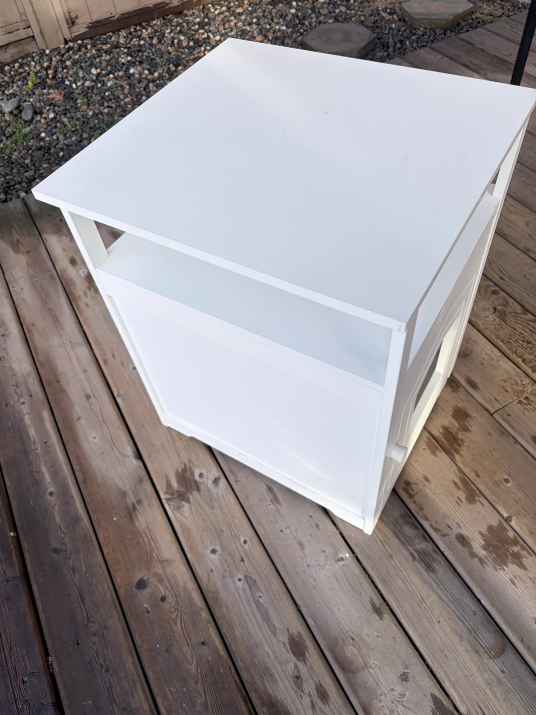 White Pet Enclosure Side Table - photo 4