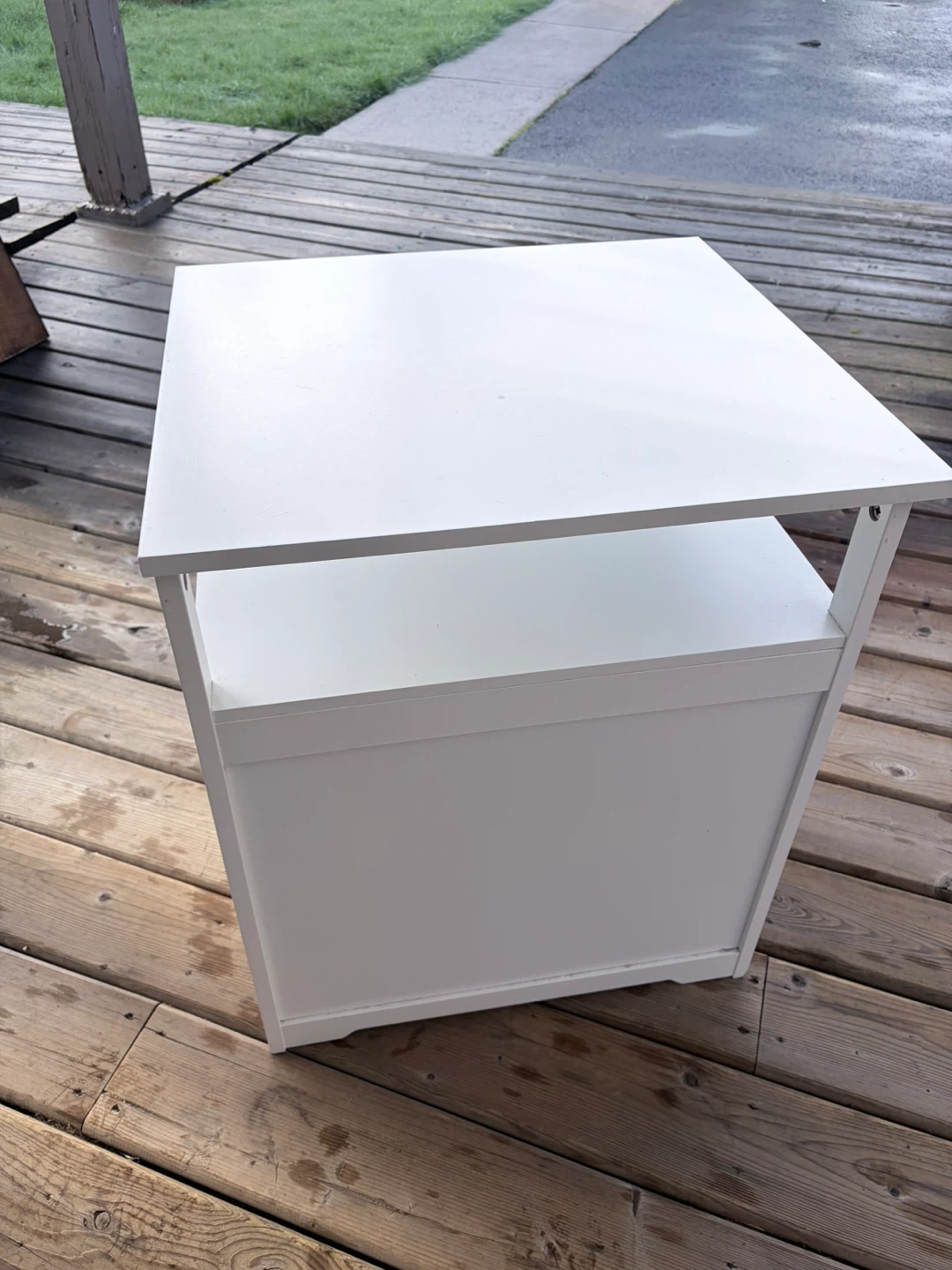 White Pet Enclosure Side Table - photo 2