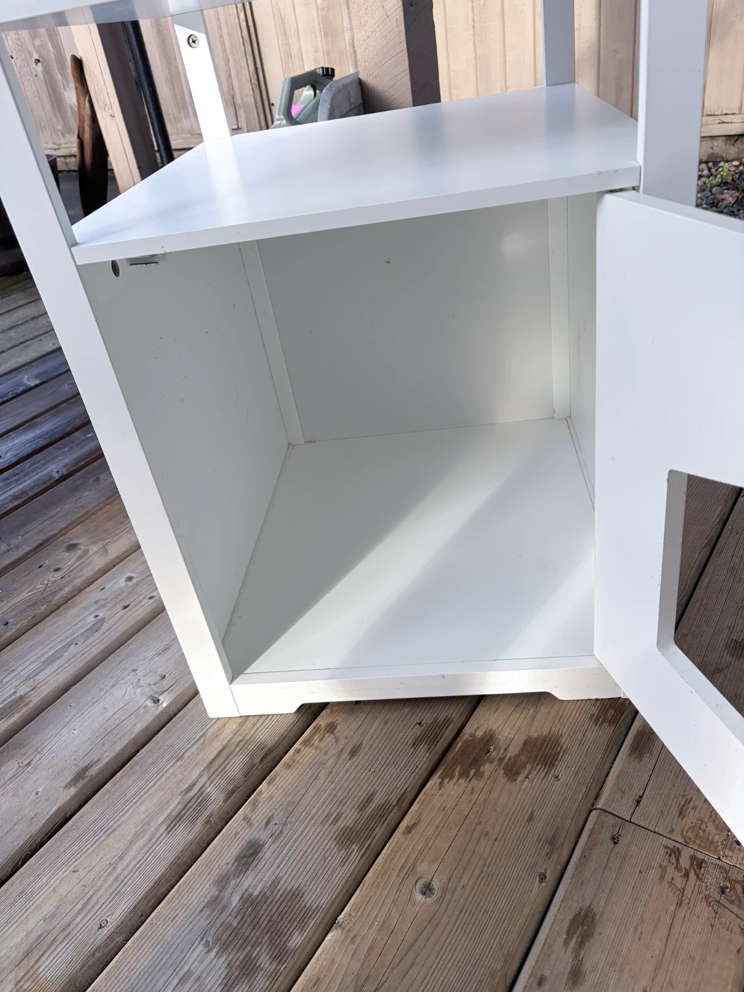 White Pet Enclosure Side Table - photo 5