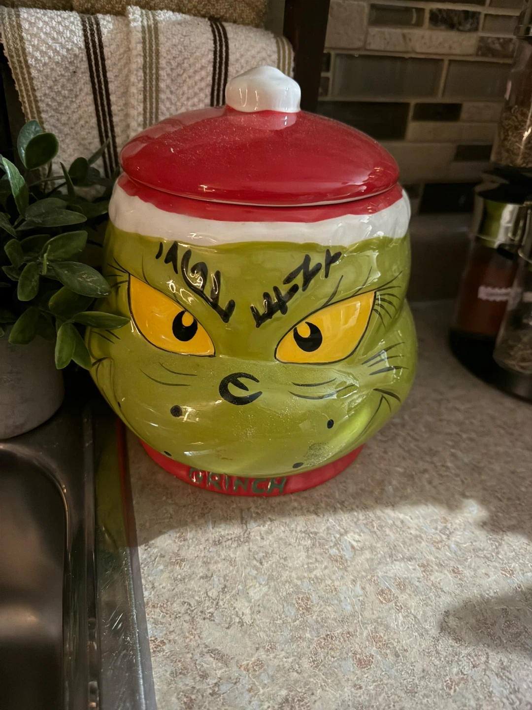 The Grinch Ceramic Cookie Jar