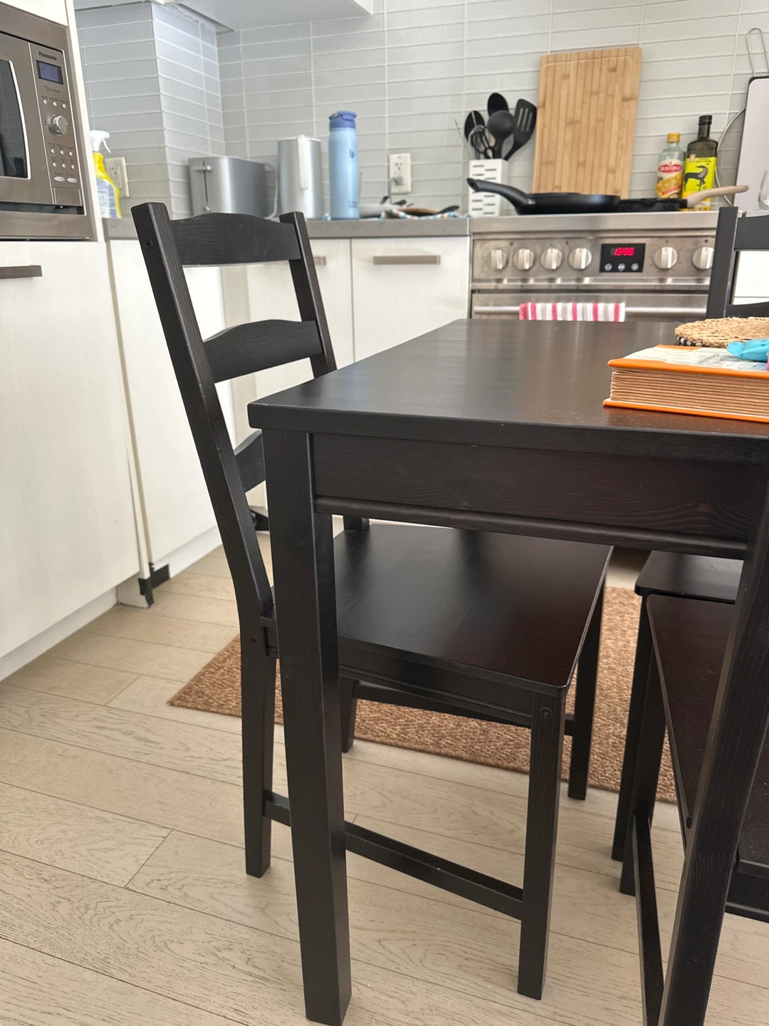 Black Wooden Dining Table with Chairs HÄGERNÄS - photo 3