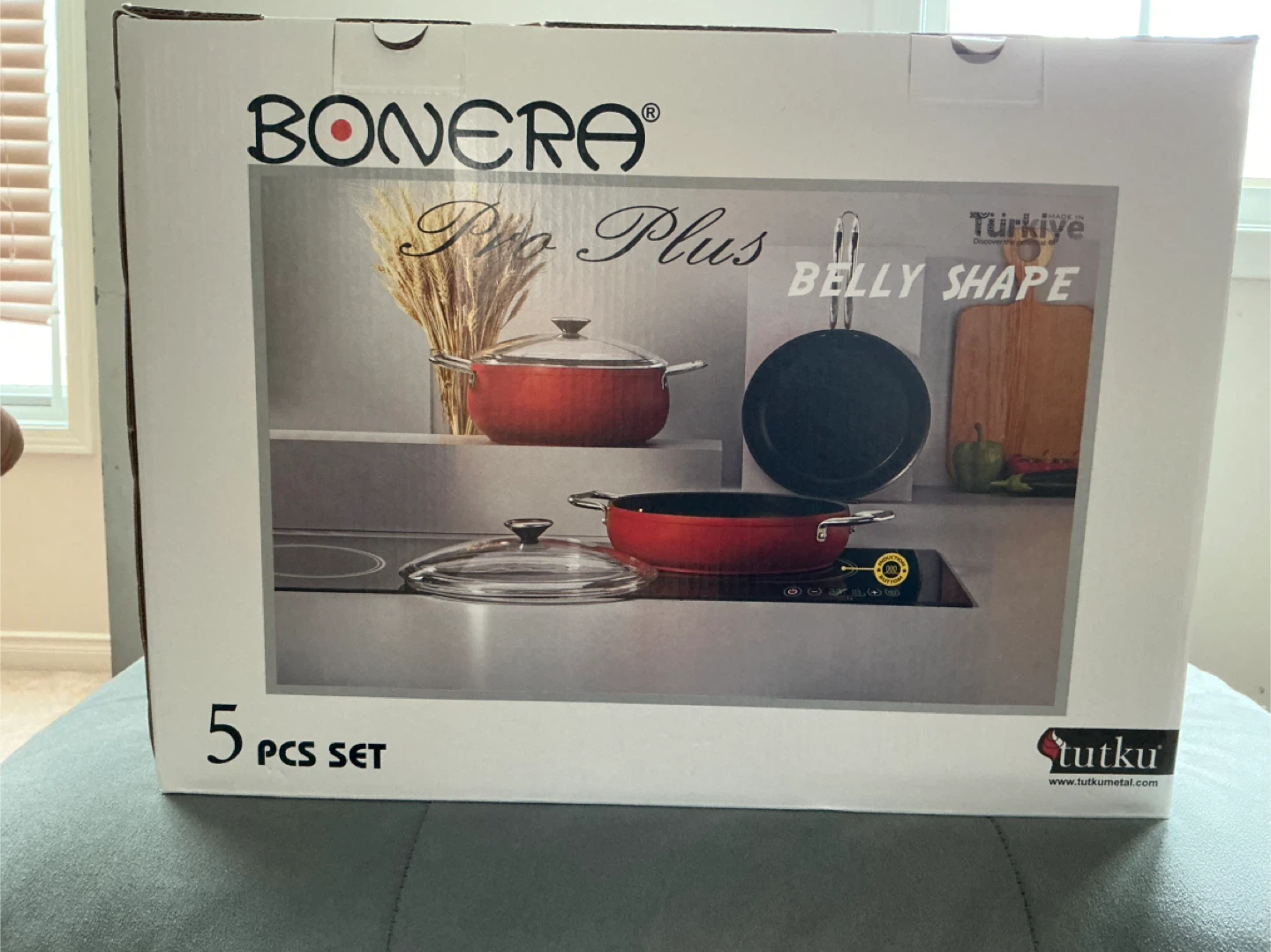BONERA Pro Plus 5 Piece Cookware Set - Red - photo 3