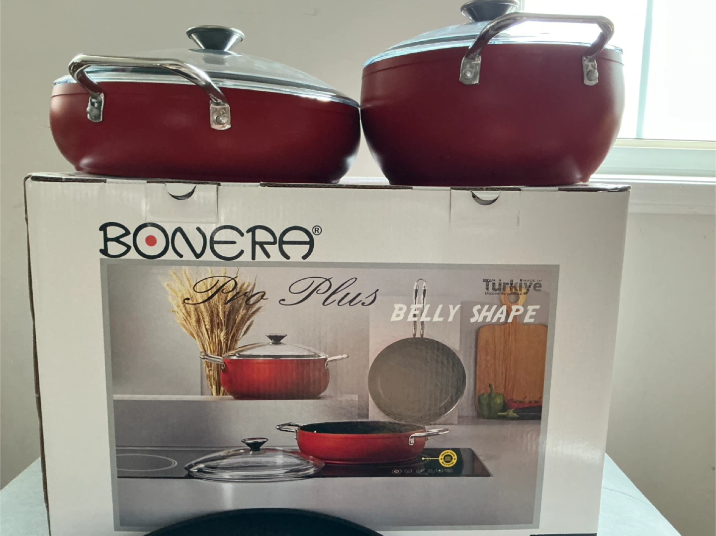 BONERA Pro Plus 5 Piece Cookware Set - Red