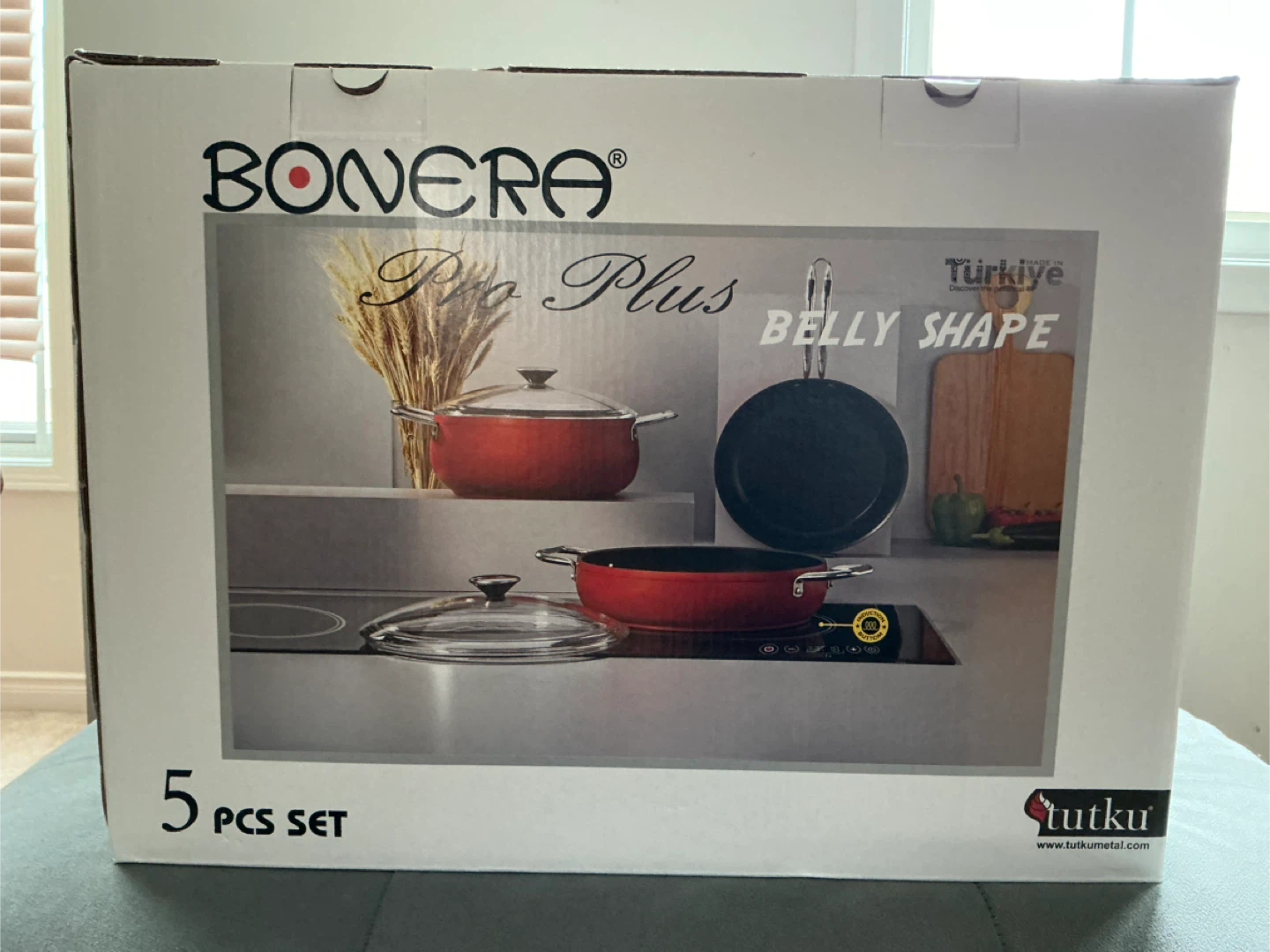 BONERA Pro Plus 5 Piece Cookware Set - Red - photo 4