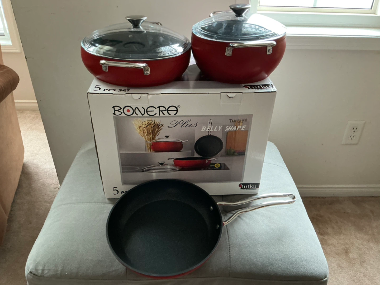 BONERA Pro Plus 5 Piece Cookware Set - Red - photo 2