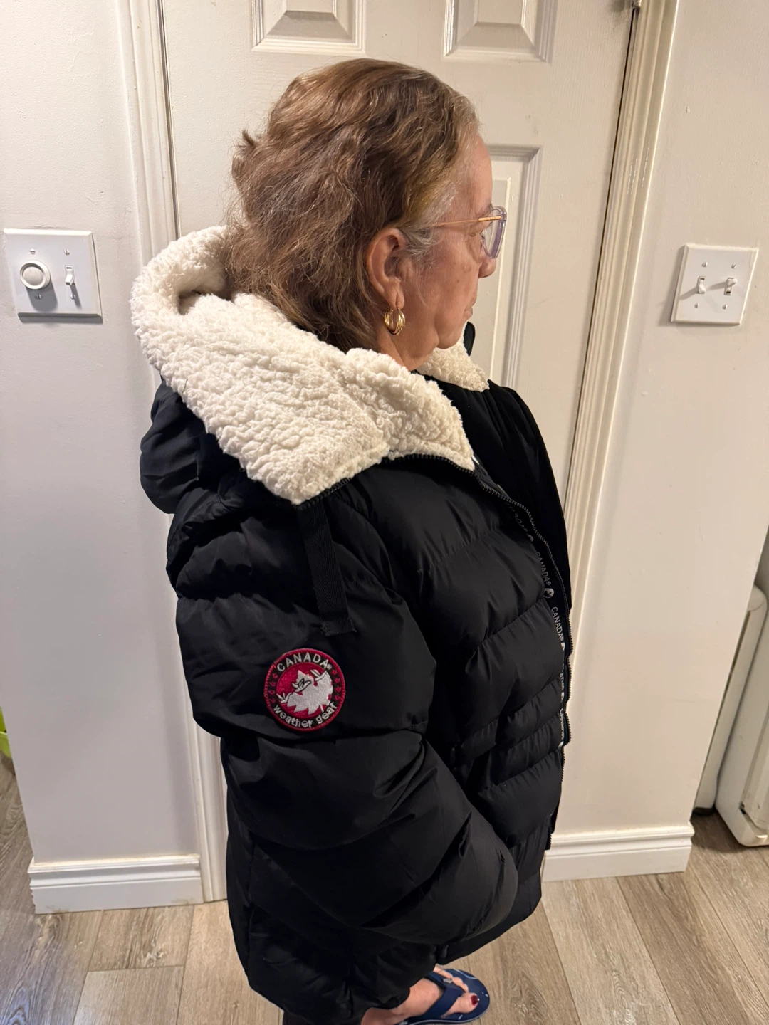 New Black Puffer Jacket with Sherpa Lining - photo 3