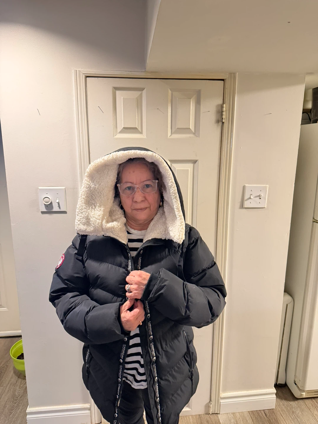 New Black Puffer Jacket with Sherpa Lining - photo 2