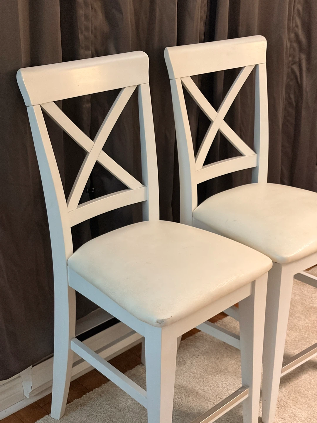 White Bar Stools - Set of 2 - photo 4