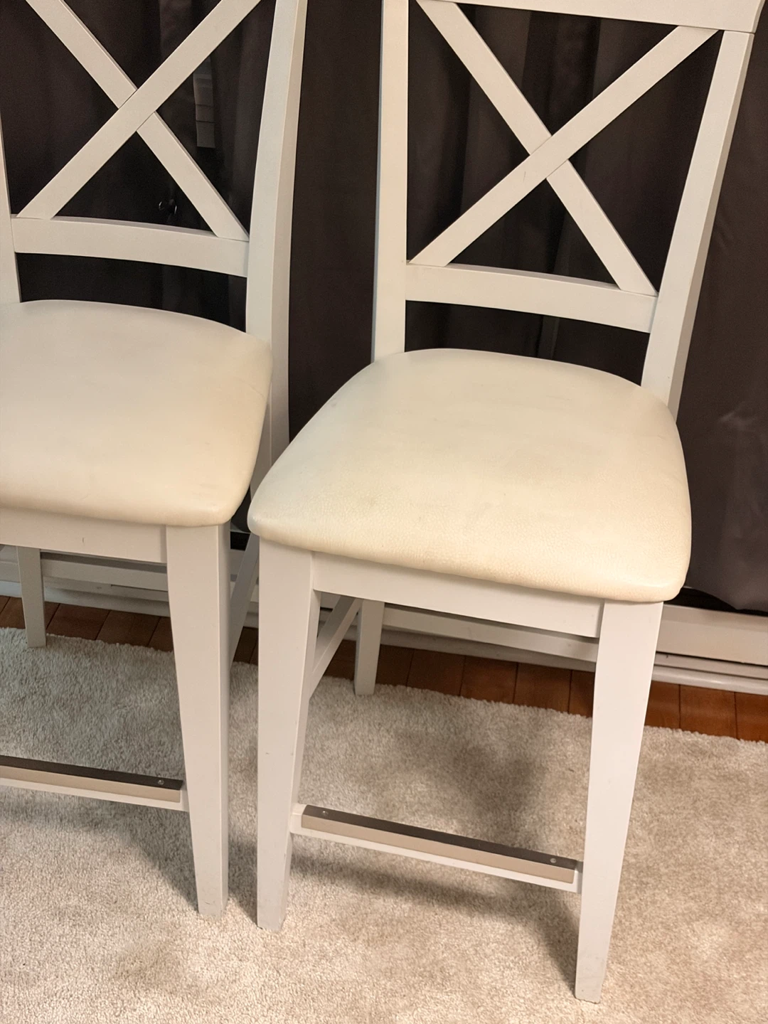 White Bar Stools - Set of 2 - photo 3