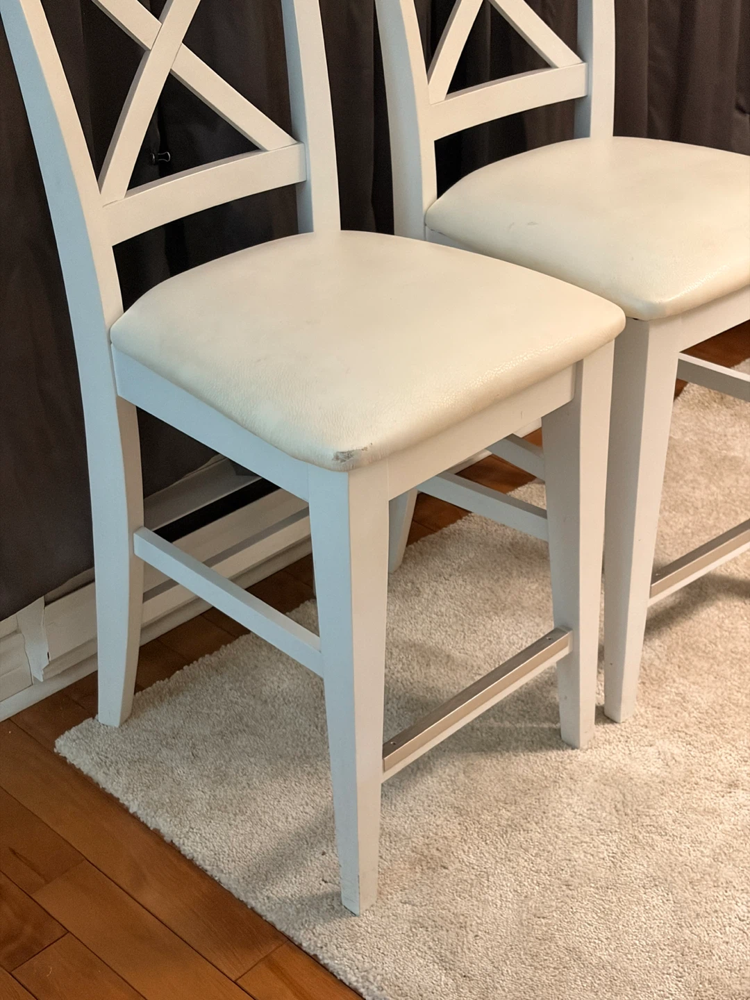 White Bar Stools - Set of 2 - photo 2